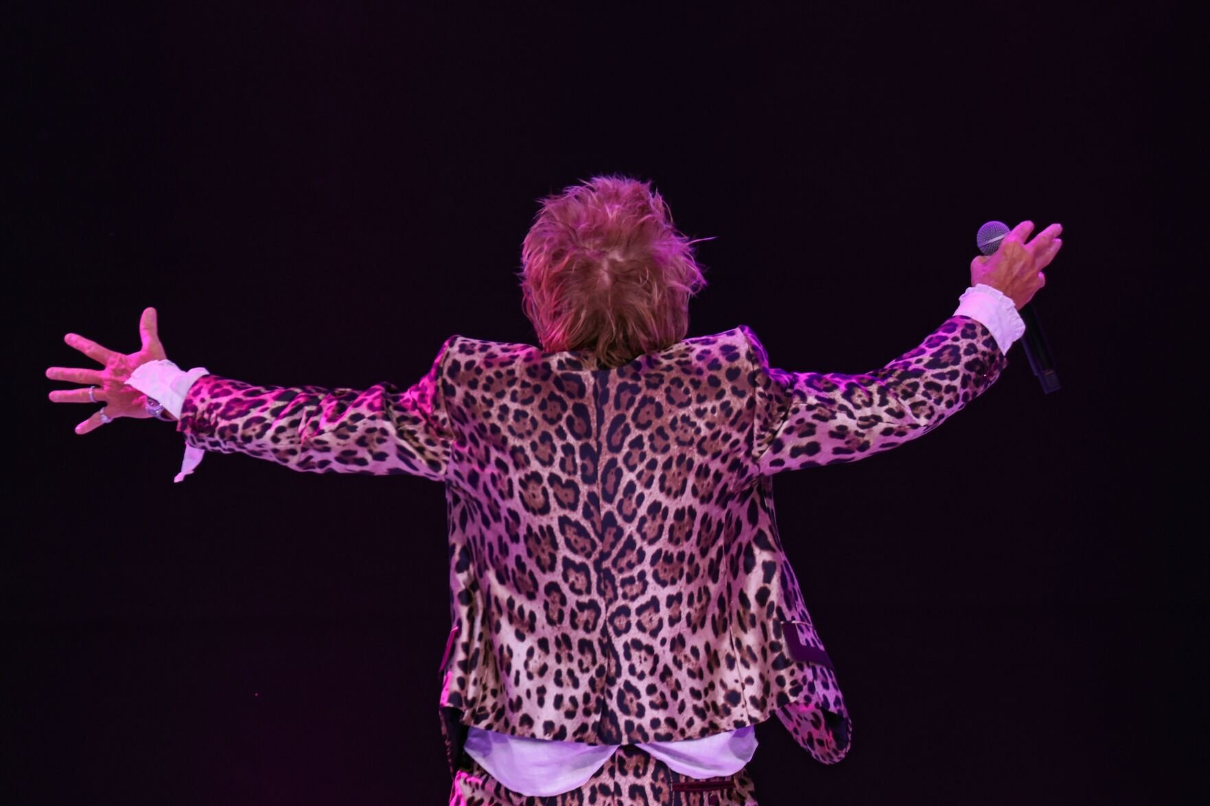Singer Rod Stewart performs at Hollywood Casino Amphitheater